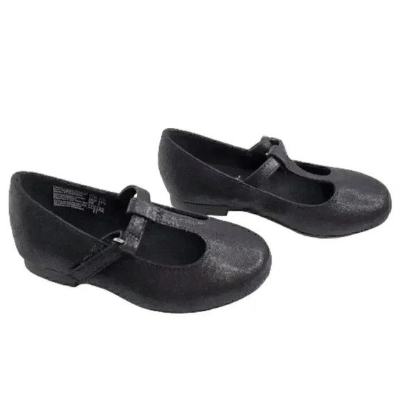 Zoe and Zac Girls' Toddler Smooth Black T-Strap - Picture 4 of 5
